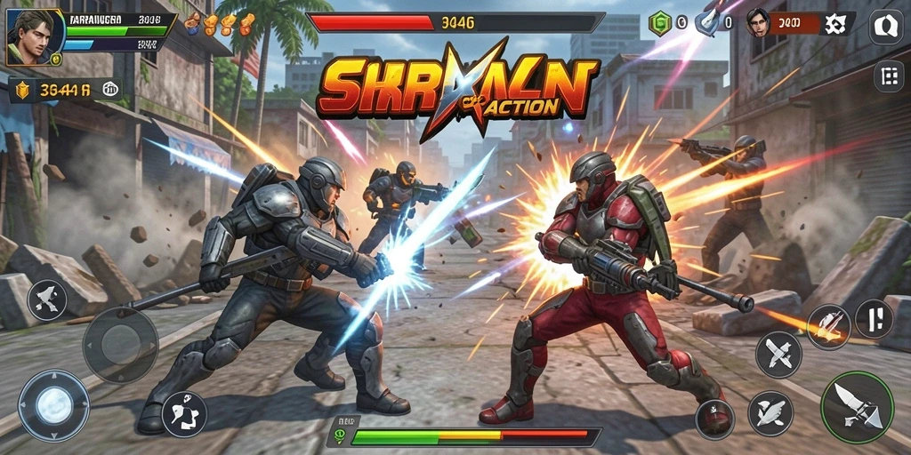 Tampilan gameplay seru dan dinamis di 3446.