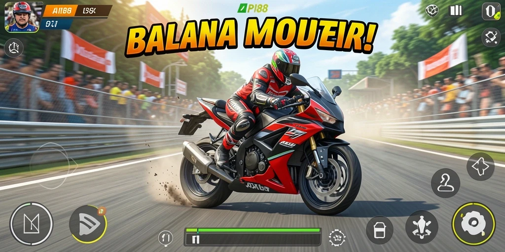 Tampilan gameplay API88 dengan balapan motor yang seru dan menegangkan.