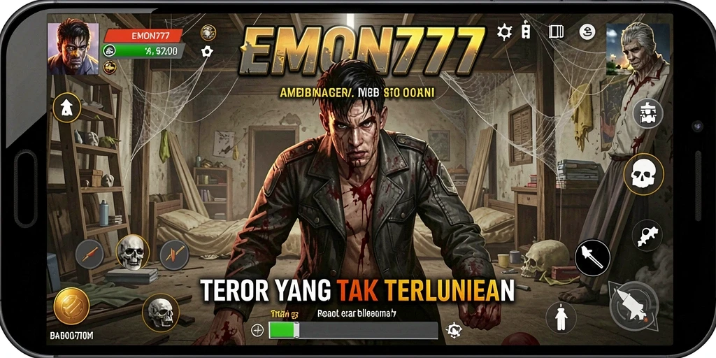 Screenshot gameplay yang menampilkan suasana Horror mencekam.