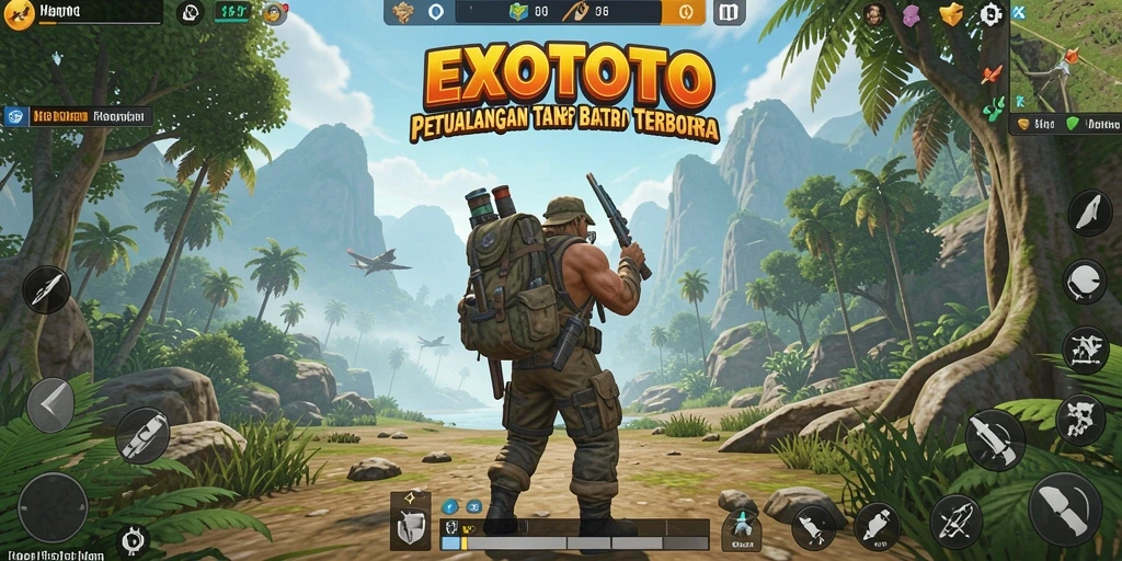 Gameplay EXOTOTO yang menakjubkan dalam dunia terbuka.