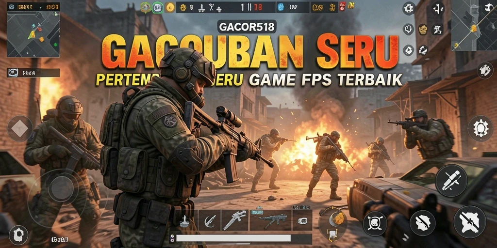 Tampilan seru gameplay GACOR518 saat pertempuran intens.