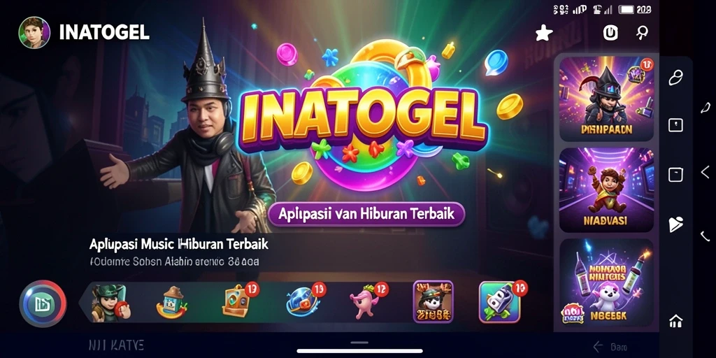 Tampilan gameplay aplikasi INATOGEL yang menarik dan interaktif.