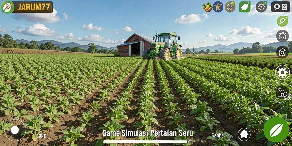 Gameplay seru di <strong>JARUM77</strong> menunjukkan aktivitas bertani yang menarik.