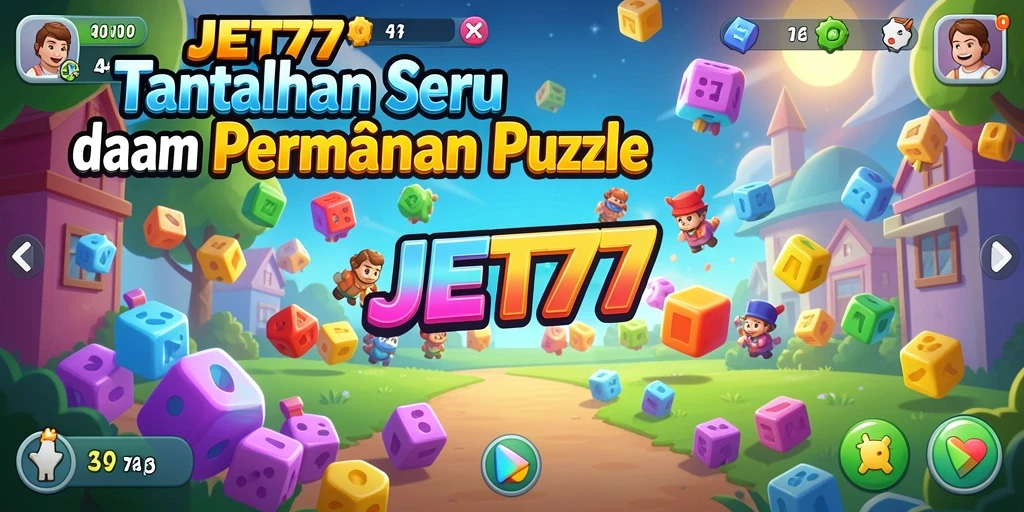 Tampilan gameplay JET77 yang menarik dan penuh tantangan puzzle.