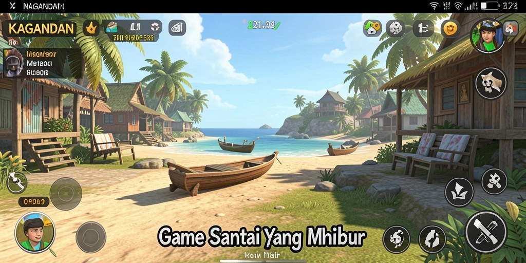 Tampilan gameplay yang ceria dan menghibur di KAGANDAN.