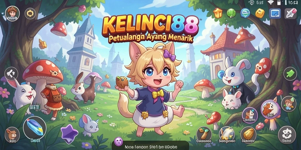 Gameplay KELINCI88 yang penuh warna dan karakter anime menarik.