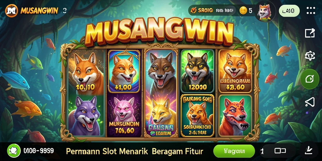 Tampilan gameplay Slot MUSANGWIN dengan fitur menarik dan grafik memukau.