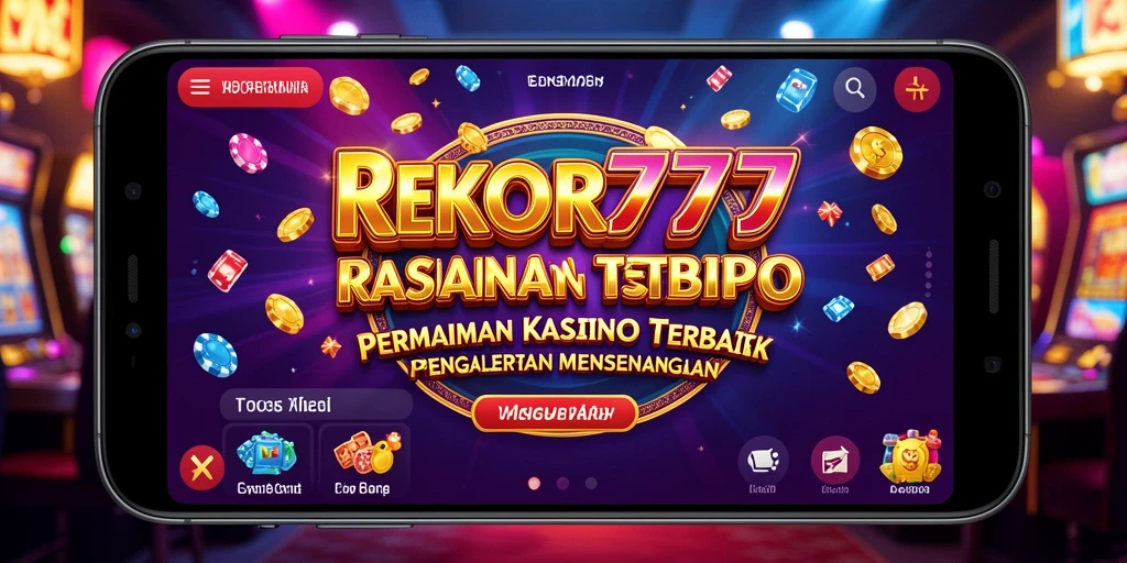 Tampilan gameplay seru di REKOR777 dengan suasana kasino.
