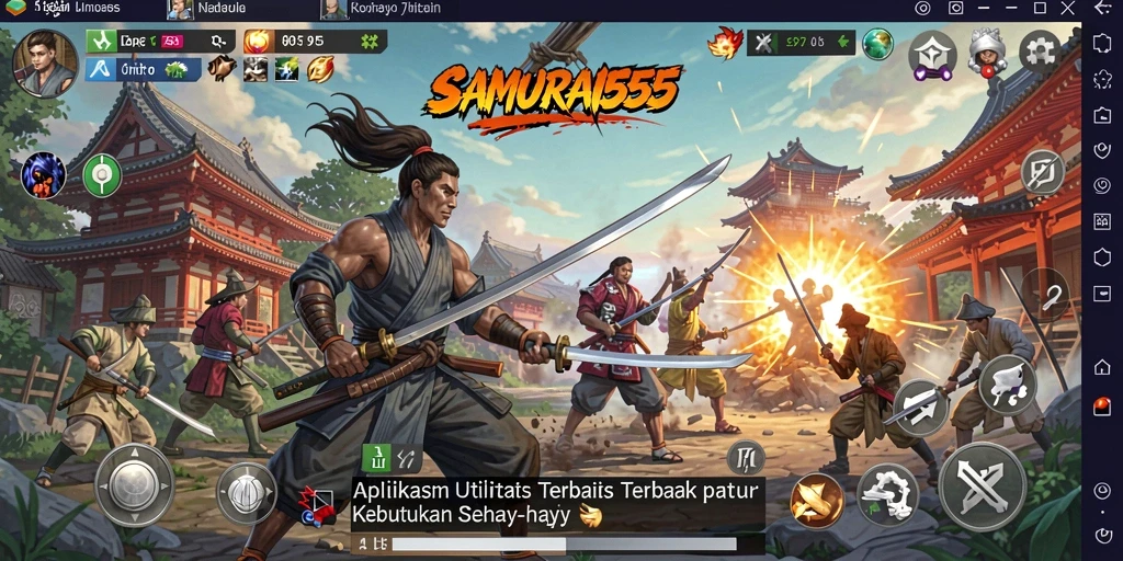 Tampilan antarmuka SAMURAI555 saat menjalankan fitur utilitas.