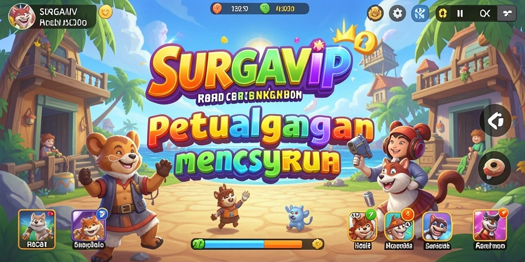 Tampilan menarik gameplay SURGAVIP yang penuh aksi arcade.