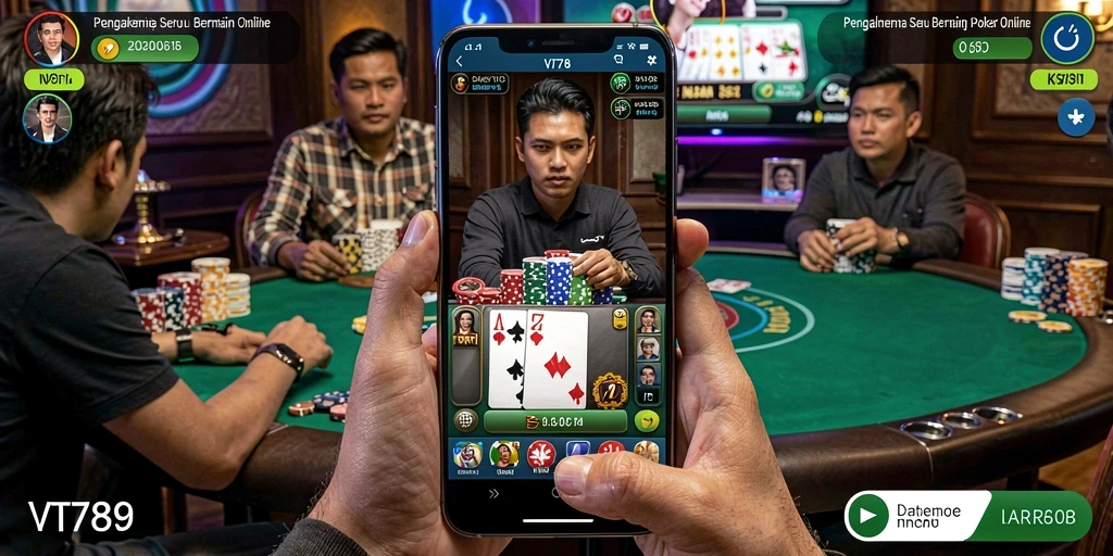 Tampilan menarik dari gameplay poker di VT789.