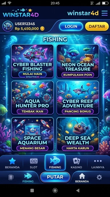 Halaman katalog aplikasi winstar4d yang rapi dan terorganisir.
